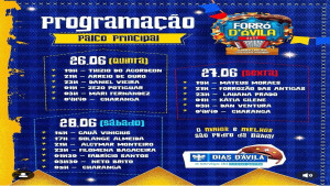 Forró D’Ávila 2025 promete agitar Dias d’Ávila com três dias de festa no São Pedro