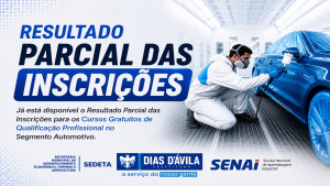 Prefeitura de Dias d’Ávila divulga resultado parcial dos cursos gratuitos de qualificação profissional na área automotiva